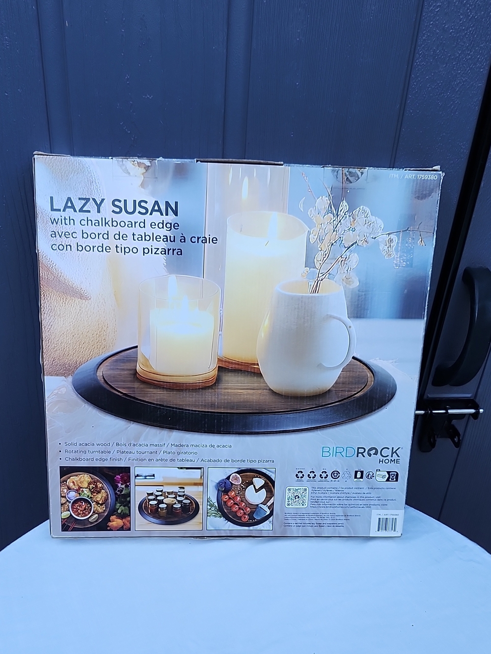 Black Chalkboard-Edge Lazy Susan